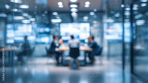 Wallpaper Mural Engaging Business Meeting in Modern Office with Blurred Background Torontodigital.ca
