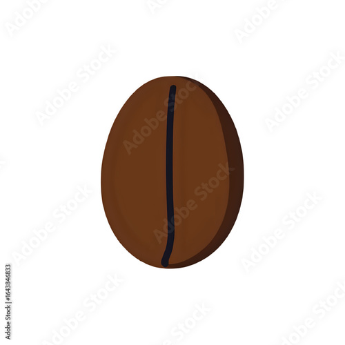 Roasted Coffee Bean: Close-Up Macro Photography of a Single Bean