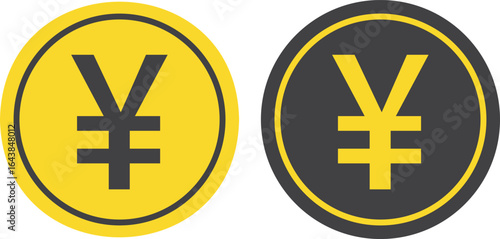 Japanese yen symbol icon. financial sign concept vector illustration economic exchange Japan Asian finance.
