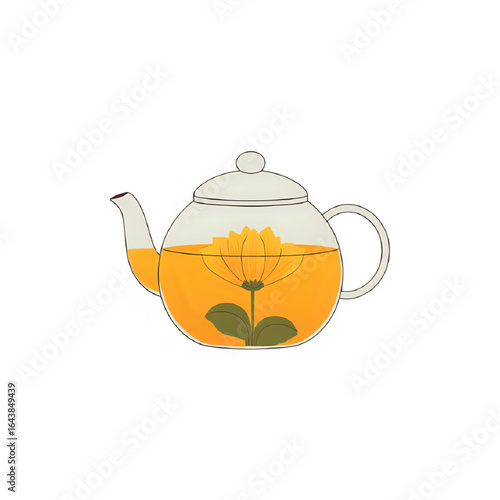 Glass Teapot with Blooming Flower Infuser: Perfect for Herbal Teas & Relaxation