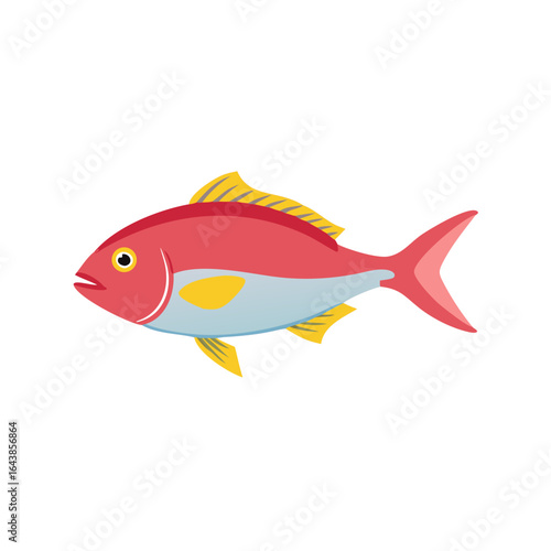 Vibrant coral reef fish swimming in the deep ocean