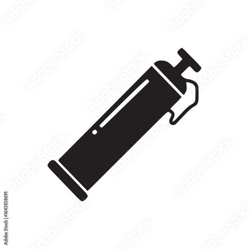 Fire Extinguisher Icon — Black & White Emergency Safety Symbol for Fire Protection