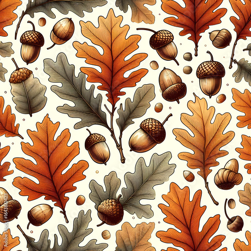 Autumn Oak Leaf Pattern