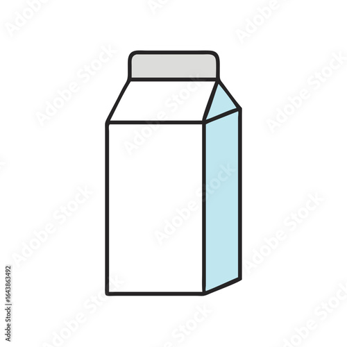 Simple icon of a carton of milk on a black background