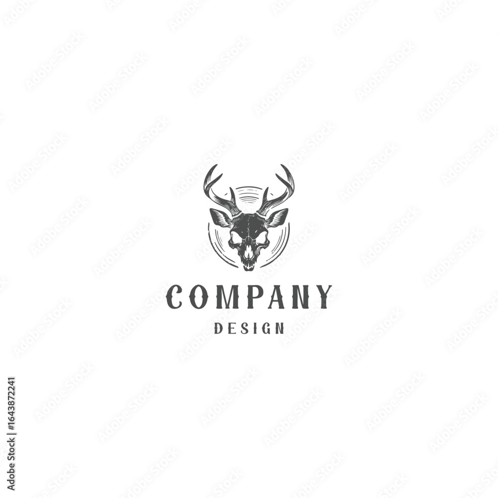 Deer logo icon design template flat vector Deer logo icon design template flat vector
