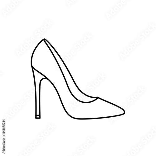 Vector art of elegant high heel shoe illustration a fashionable footwear option for women adding style and sophistication to any outfit
