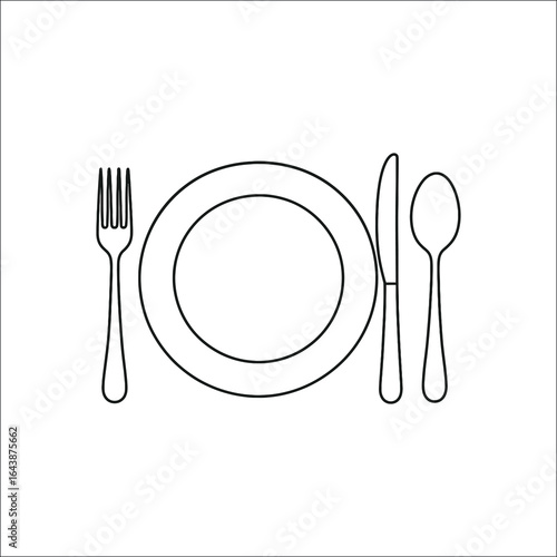 Elegant dinnerware set collection isolated on white background isolated on transparent background