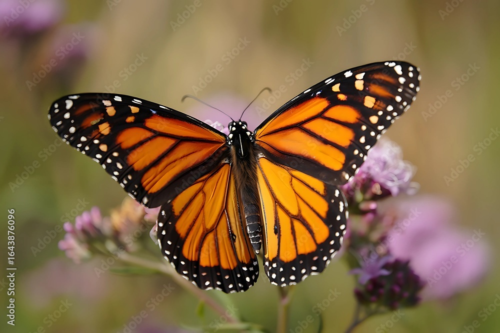 Fototapeta premium butterfly on flower