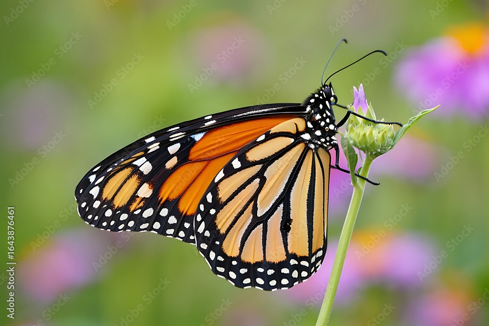 Fototapeta premium butterfly on flower