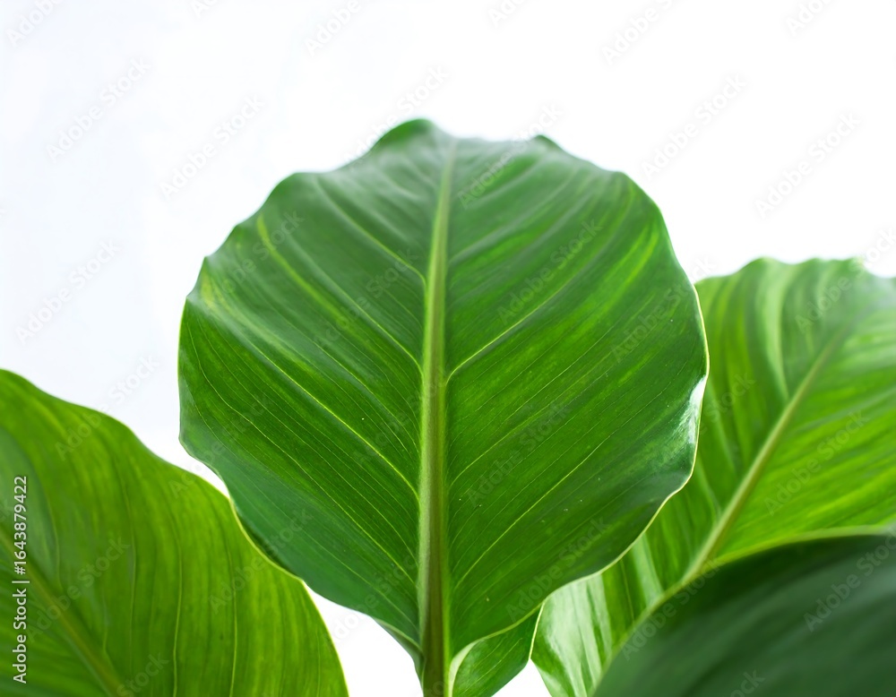 Fototapeta premium Close-up vibrant green leaves (2)