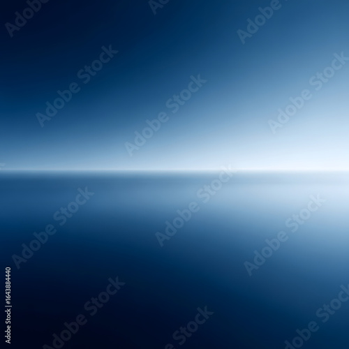 Smooth Blue Gradient Horizon Abstract Background