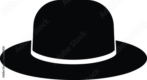 Fedora hat silhouette vector, fedora hat icon vector