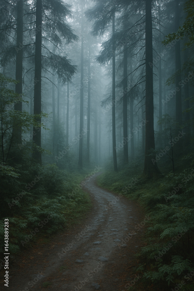 Obraz premium Misty forest 