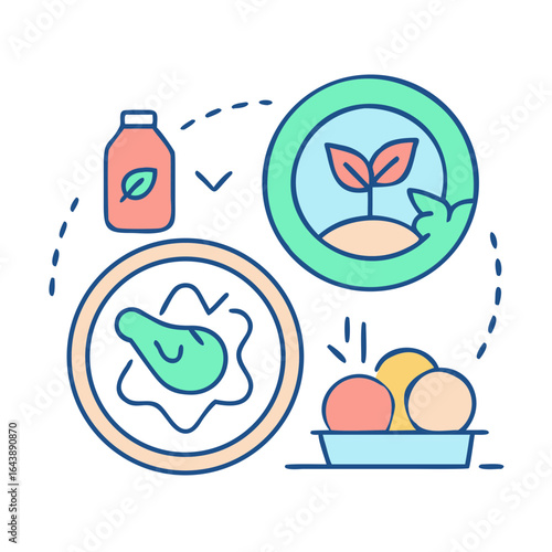 Sustainable food cycle from plant growth to consumption