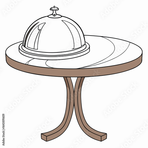 3d render of a restaurant cloche