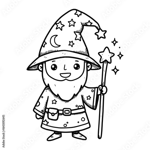 Medieval Wizard Male Boy Magician Witch Character