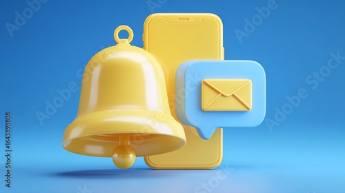 Notification icon symbols display on digital phone screen