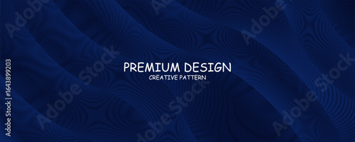 Premium background design with diagonal dark blue line pattern. Vector horizontal template for digital lux business banner,