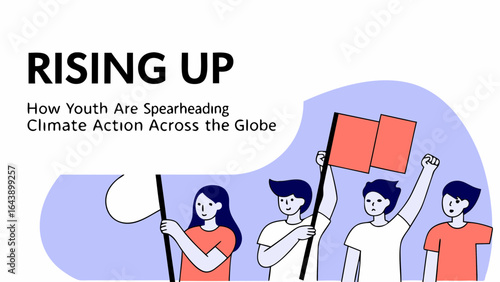 Youth climate change activism and global protests for environmental action and sustainability awareness now