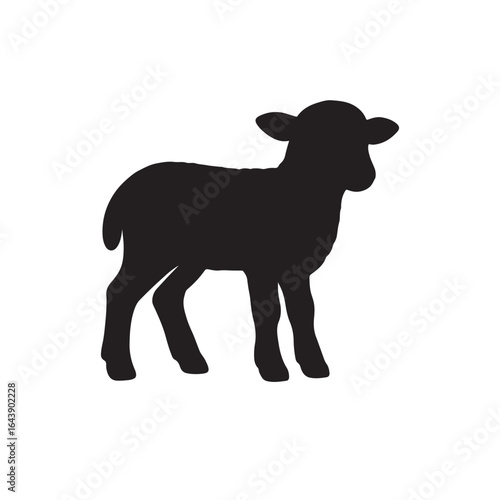 Lamb silhouette vector illustration