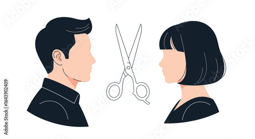 Haircut salon design vector illustration for beauty services