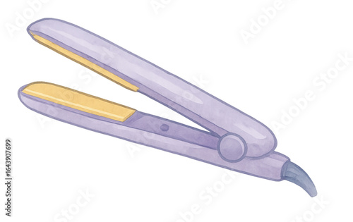 Hair Straightener Watercolor Clipart PNG Transparent