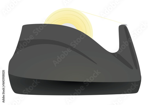 Black tape dispenser. vector illustration	