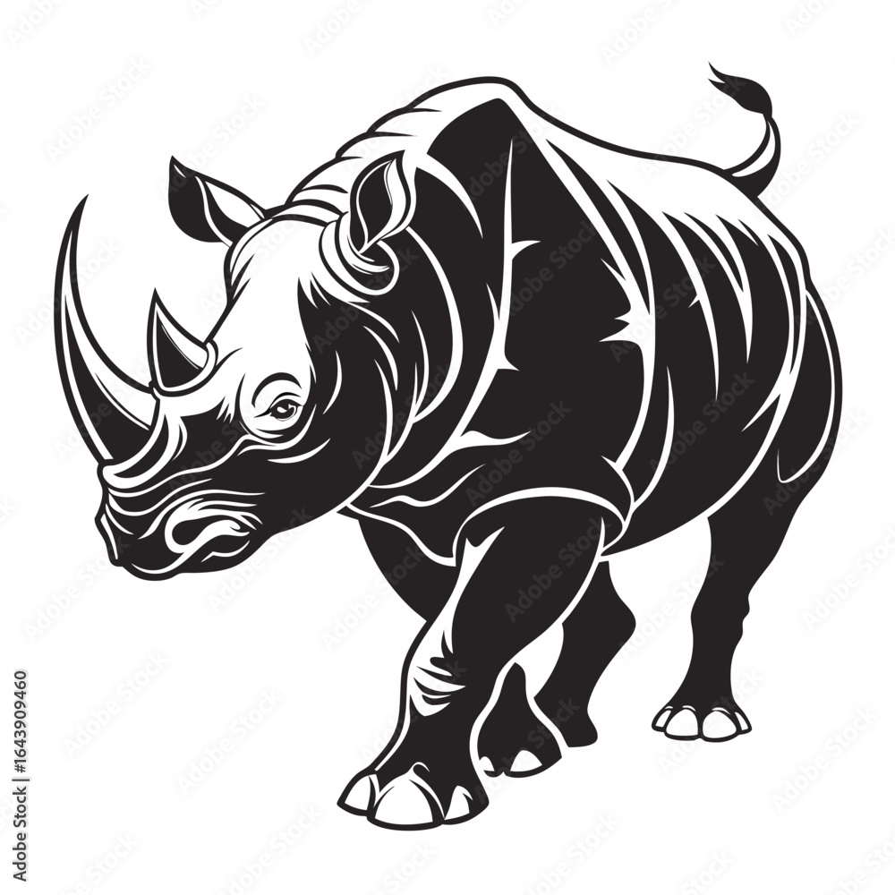 Fototapeta premium rhino vector illustration