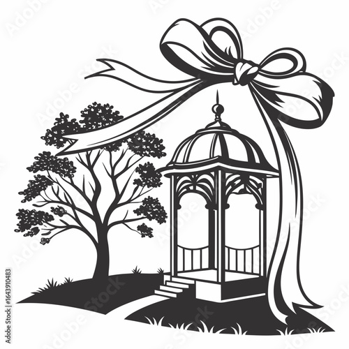 illustration of a cage with a bird