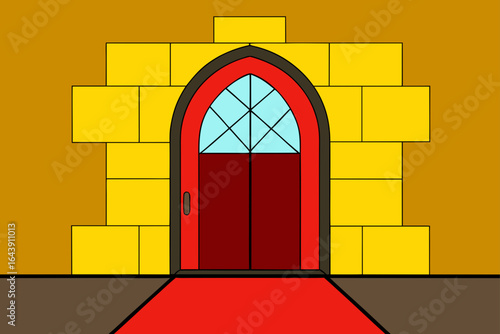 Cartoonish Illustration of an Empty Room