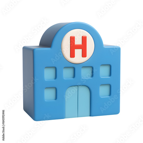 3d hospital icon 