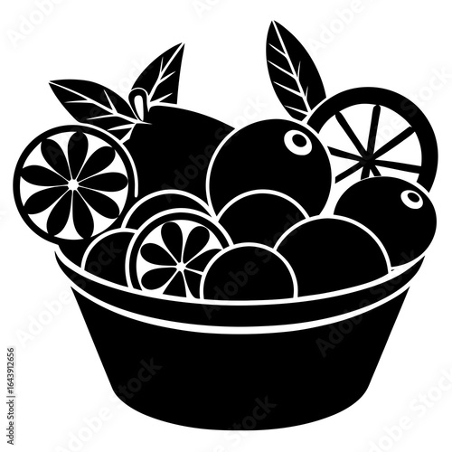 easter basket with basket full of fruits
