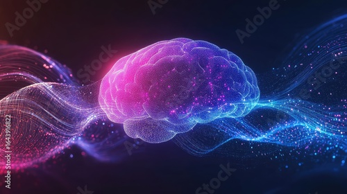 s glowing effect on brainwave scan