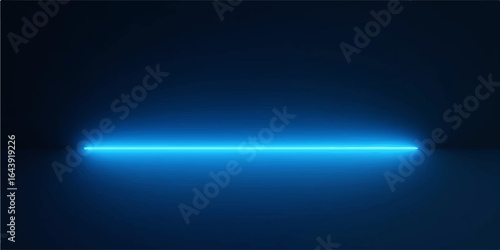 Blue abstract background with glowing light lines and digital design elements