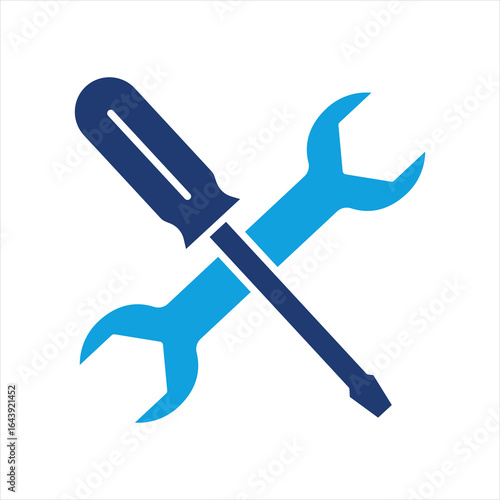 Maintenance Flat Blue Icon