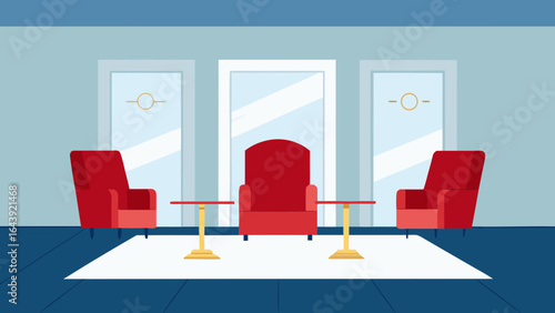 CEO Suite with Marble Flooring and Velvet Chairs
