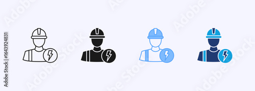 Electric Engineering Icon Set Multiple Style Collection
