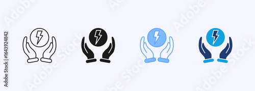 Safe Energy Icon Set Multiple Style Collection