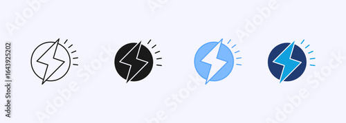 Flash Icon Set Multiple Style Collection