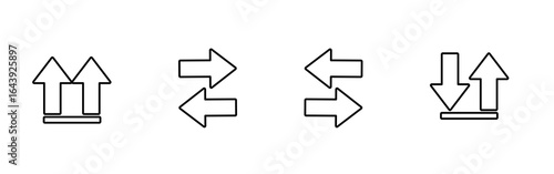 
arrow sign with color black line art