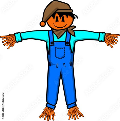 Vector Illustration of a Halloween Scarecrow