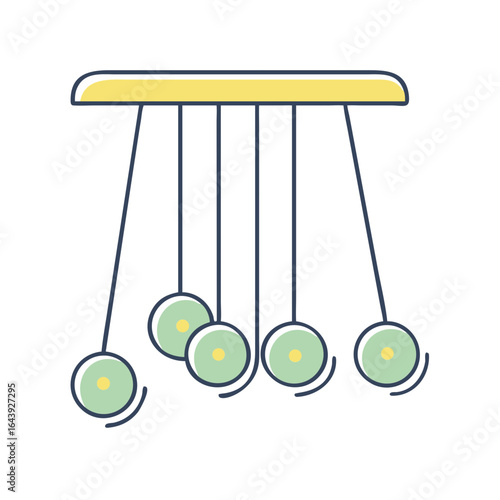 Newton s cradle pendulum balls in motion demonstrating physics