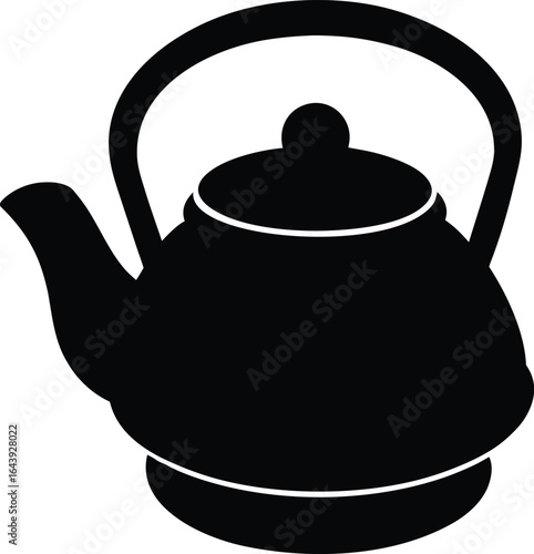 tea-kettle silhouette vector 