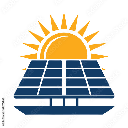 Renewable solar panel technology generates clean electricity from the sun's powerful energy