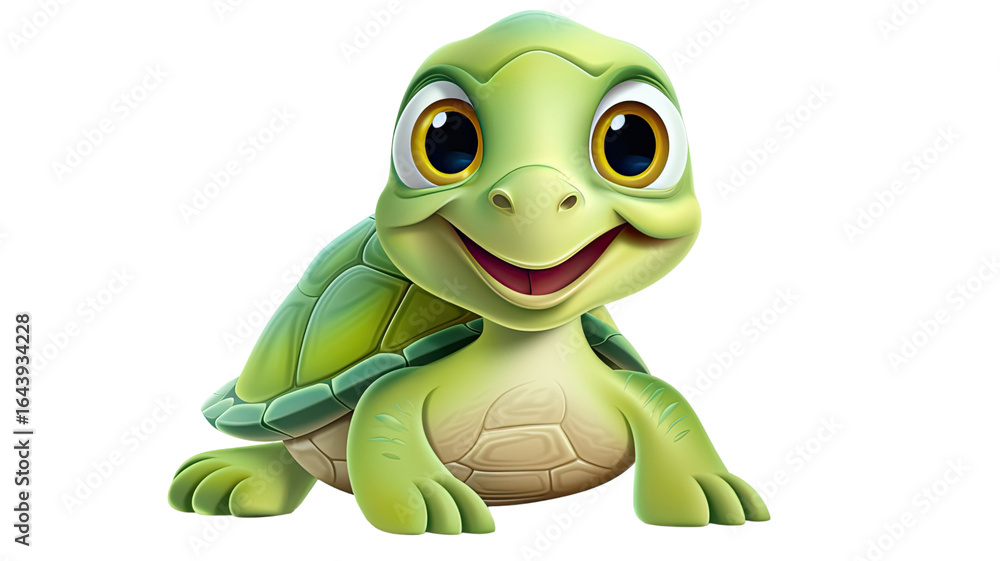 Obraz premium Green Alien Monster Isolated on White Background