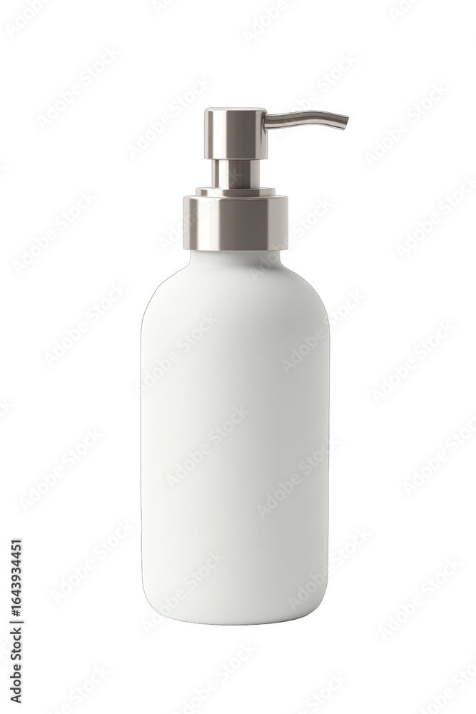 Blank white pump bottle against black background. Blank white pump bottle against black background.
