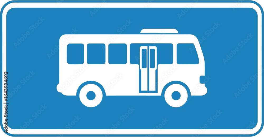 Bus stop sign illustration, indicating a designated area for public transportation, vector design Bus stop sign illustration, indicating a designated area for public transportation, vector design