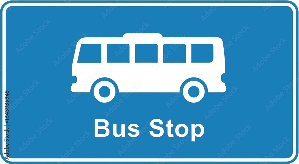 Bus Stop Sign Informative Graphic of a Public Transport Stop for Passengers and Travelers Bus Stop Sign Informative Graphic of a Public Transport Stop for Passengers and Travelers