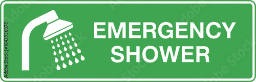 Emergency Shower Sign Safety First, Quick Rinse for Accidents and Contamination Prevention