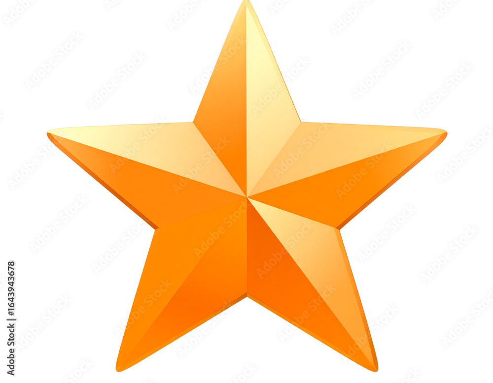 Obraz premium Firefly_3D illustration of a verified email envelope icon - Firefly_Bright orange star icon on a transparent background (3)